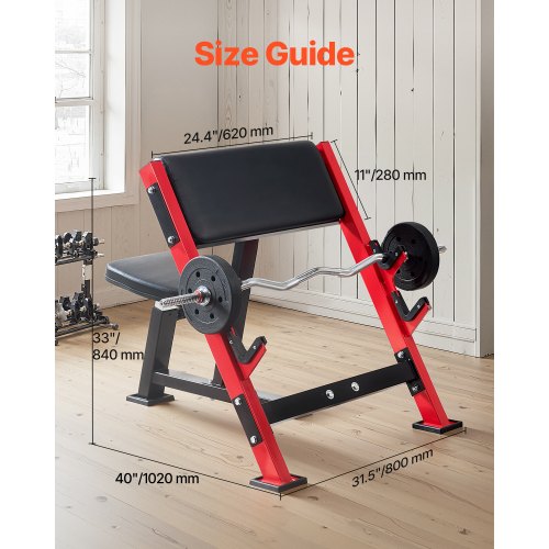 Preacher Curl Bench Strength Training Benches Max load 660 LBS Home Gym
