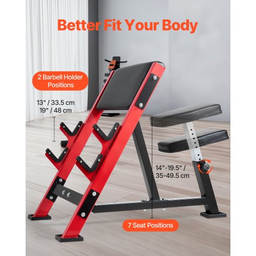 Preacher Curl Bench Strength Training Benches Max load 660 LBS Home Gym