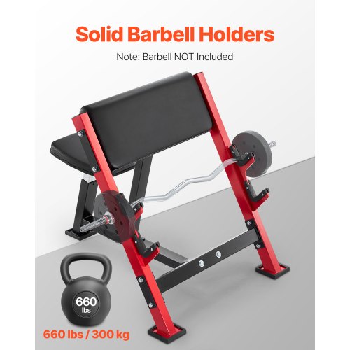 Preacher Curl Bench Strength Training Benches Max load 660 LBS Home Gym