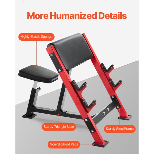 Preacher Curl Bench Strength Training Benches Max load 660 LBS Home Gym