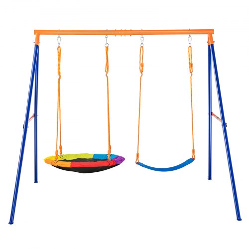 Swing Sets for Backyard 440lbs Load Capacity Swing Set with 1 Saucer Swing