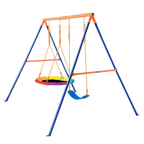 Swing Sets for Backyard 440lbs Load Capacity Swing Set with 1 Saucer Swing