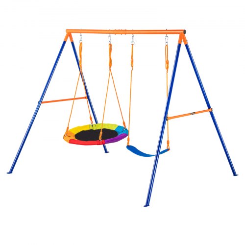 Swing Sets for Backyard 440lbs Load Capacity Swing Set with 1 Saucer Swing