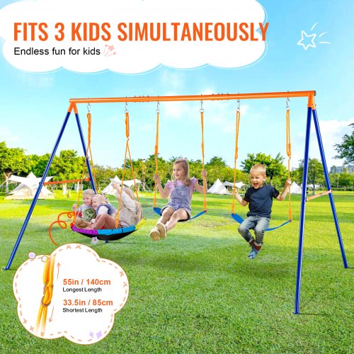 Swing Sets for Backyard 600lbs Load Capacity Swing Set with 1 Saucer Swing