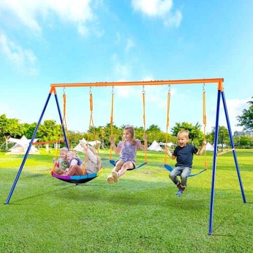 Swing Sets for Backyard 600lbs Load Capacity Swing Set with 1 Saucer Swing