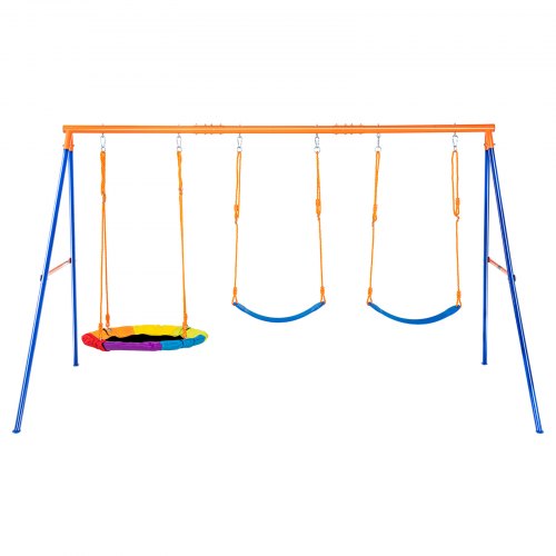Swing Sets for Backyard 600lbs Load Capacity Swing Set with 1 Saucer Swing