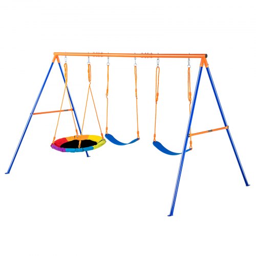 Swing Sets for Backyard 600lbs Load Capacity Swing Set with 1 Saucer Swing