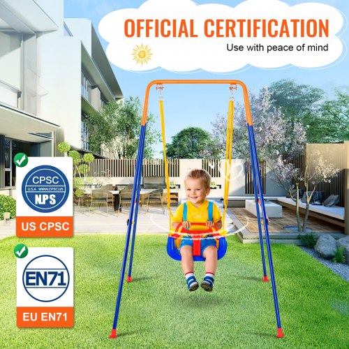 Swing Sets for Backyard 3in1 Toddler Swing Set with 4 Sandbags Foldable