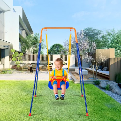 Swing Sets for Backyard 3in1 Toddler Swing Set with 4 Sandbags Foldable