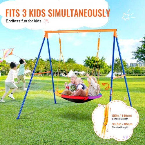 Swing Sets for Backyard 440lbs Load Capacity Swing Set 40 Saucer Swing