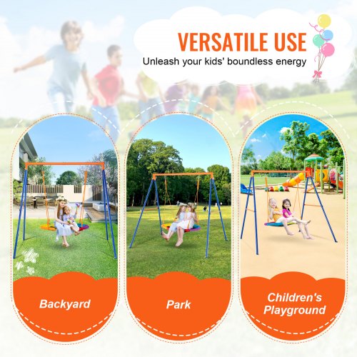 Swing Sets for Backyard 440lbs Load Capacity Swing Set 40 Saucer Swing