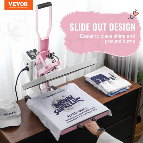 Heat Press 15 x 15 inch Digital Heat Press Machine Slide Out Heat Transfer