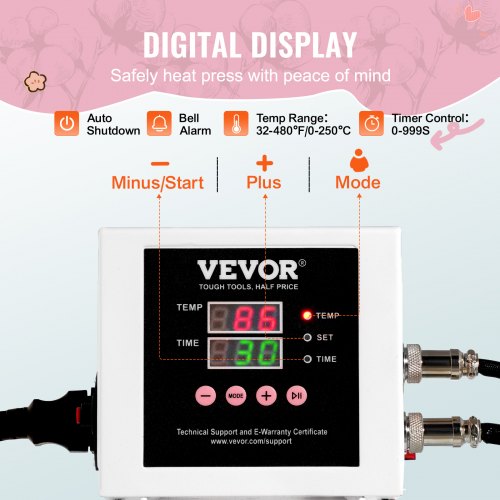 Heat Press 15 x 15 inch Digital Heat Press Machine Slide Out Heat Transfer