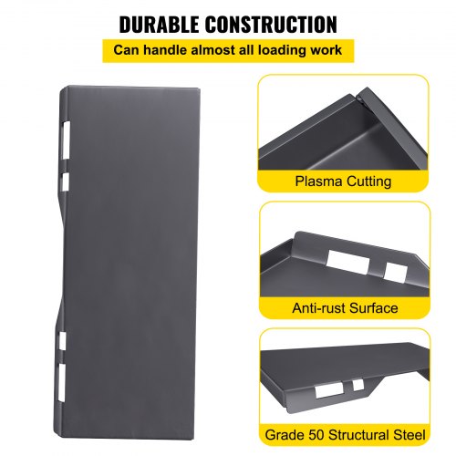 Skid Steer Mount Plate Thick Skid Steer Attachment Plate Steel Quick