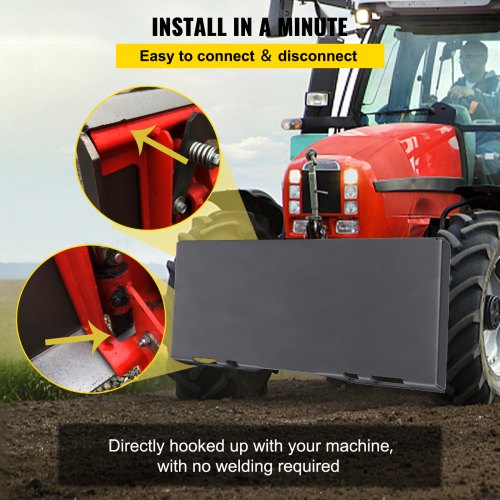 Skid Steer Mount Plate Thick Skid Steer Attachment Plate Steel Quick
