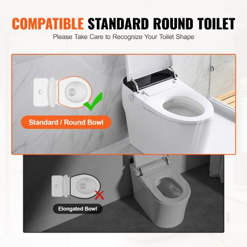 Raised Toilet Seat 35 Height Raised 300 lbs Weight Capacity for Standard Round