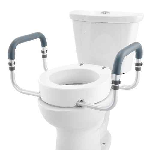 Raised Toilet Seat 35 Height Raised 300 lbs Weight Capacity for Standard Round