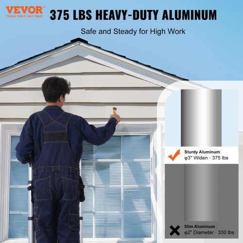 Telescoping Ladder 165FT AShape Aluminum Extension Ladder Lightweight