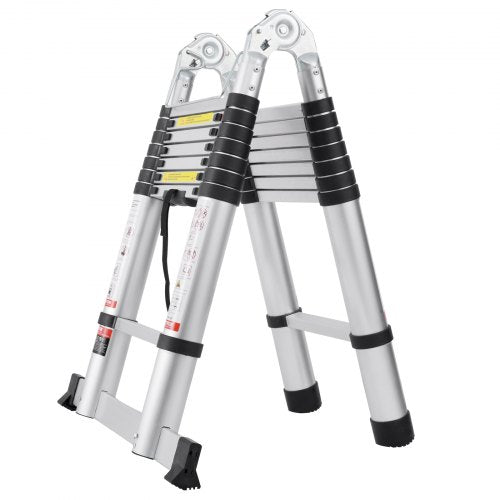 Telescoping Ladder 165FT AShape Aluminum Extension Ladder Lightweight