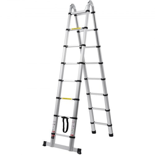 Telescoping Ladder 165FT AShape Aluminum Extension Ladder Lightweight
