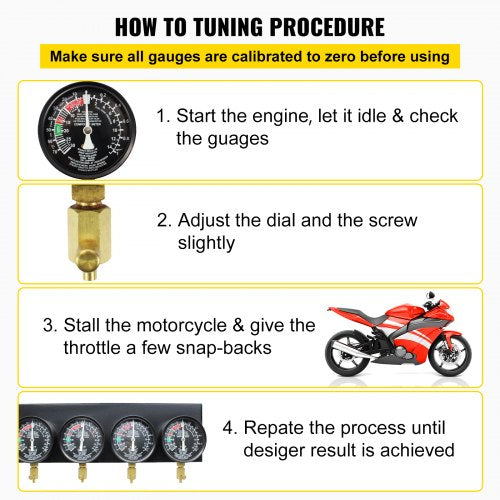 Bestauto Fuel Vacuum Carburetor Synchronize Tool Kit Fuel Vacuum Carburetor