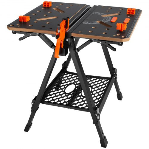 Folding Work Table 2in1 as Sawhorse Workbench 1000 lbs Capacity 7