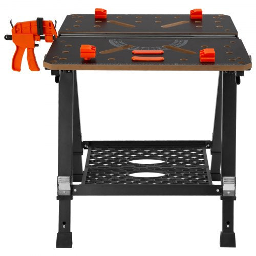 Folding Work Table 2in1 as Sawhorse Workbench 1000 lbs Capacity 7