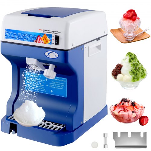 110V Electric Shaved Ice Machine 250W Snow Cone Maker Tabletop with Adjustable