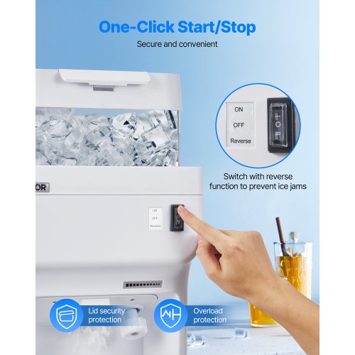 Commercial Ice Shaver Crusher 220lbs Per Hour Electric Snow Cone Maker with 8L