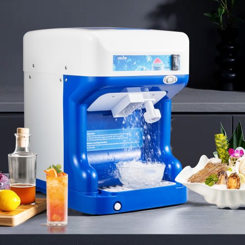 Commercial Ice Shaver Crusher 286lbs Per Hour Electric Snow Cone Maker with 2L