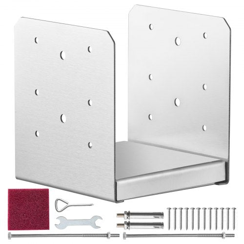 6x 6 Post Base 1Pcs Stainless Steel Adjustable Post Anchor