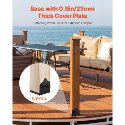 6x6 Post Base 2 Pcs Inner Size 59x555 inch 150x141 mm Post Brackets