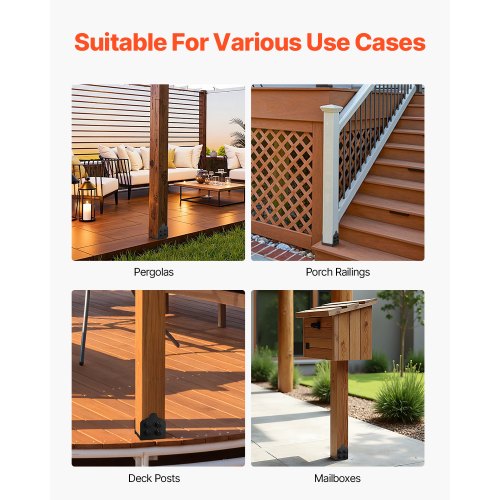 8x8 Post Base 2 Pcs Inner Size 79x7.5 inch 200x190 mm Post Brackets