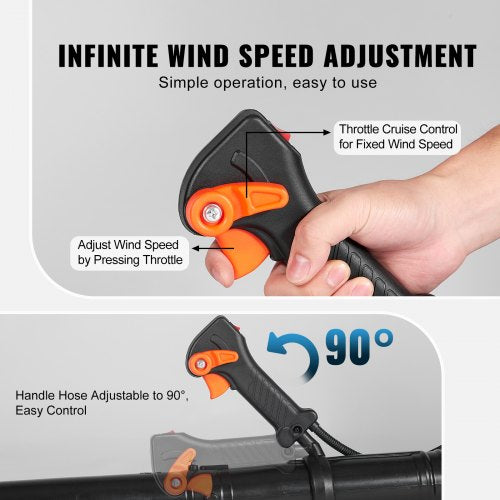 Backpack Leaf Blower 62CC 2Cycle Gas Leaf Blower 1110CFM Air Volume – 22 L