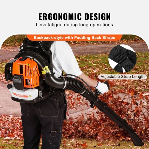 Backpack Leaf Blower 62CC 2Cycle Gas Leaf Blower 1110CFM Air Volume – 22 L