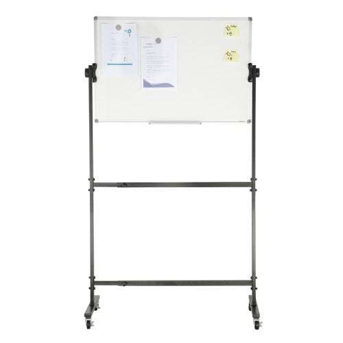 Rolling Magnetic Whiteboard Doublesided Mobile Whiteboard 36x24 Inches