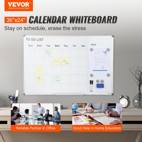 Calendar Whiteboard 36 x 24 Inches Magnetic Dry Erase Calendar Board