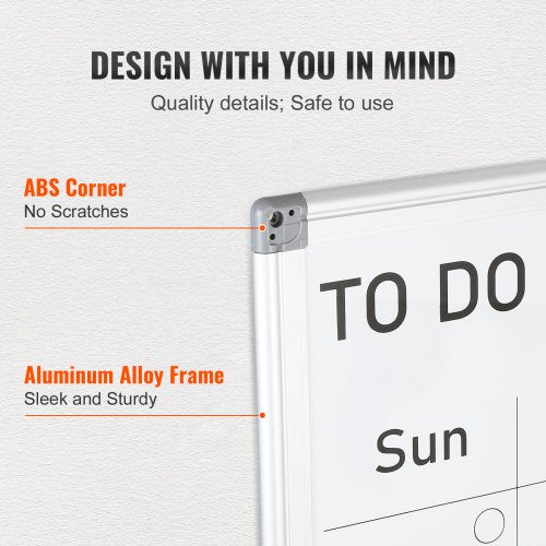 Calendar Whiteboard 36 x 24 Inches Magnetic Dry Erase Calendar Board