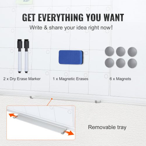 Calendar Whiteboard 36 x 24 Inches Magnetic Dry Erase Calendar Board