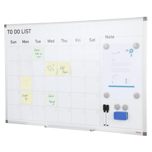 Calendar Whiteboard 36 x 24 Inches Magnetic Dry Erase Calendar Board