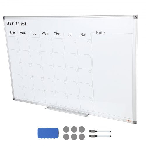 Calendar Whiteboard 36 x 24 Inches Magnetic Dry Erase Calendar Board