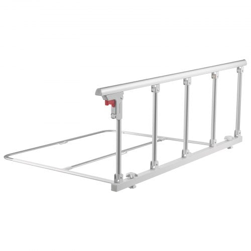 Foldable Bed Rail for Elderly 48 in Bedside Assist Rail with Fixing Strap