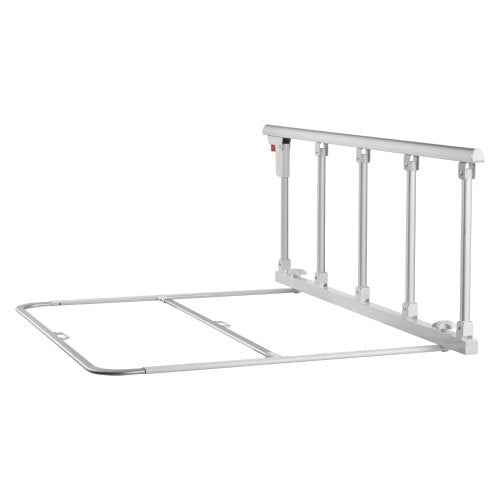 Foldable Bed Rail for Elderly 48 in Bedside Assist Rail with Fixing Strap