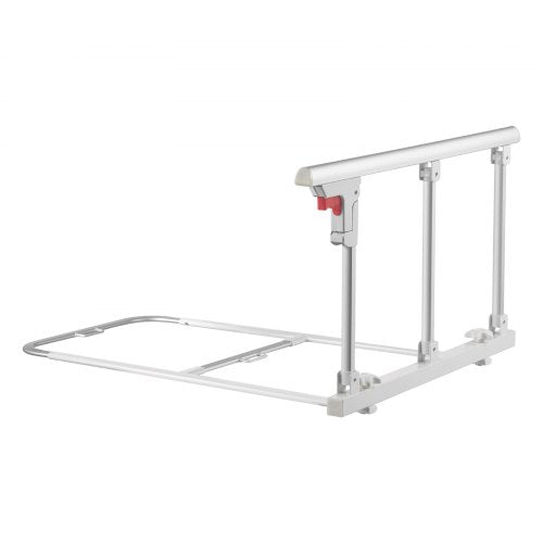 Foldable Bed Rail for Elderly 28 in Bedside Assist Rail with Fixing Strap
