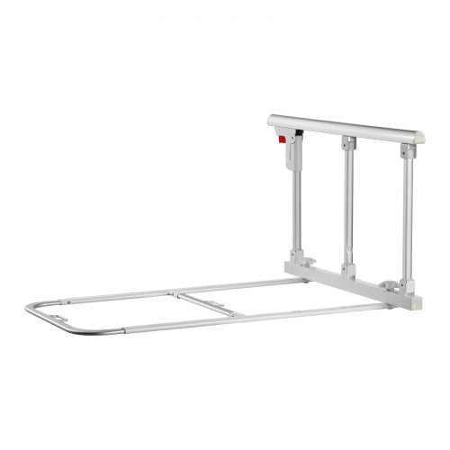 Foldable Bed Rail for Elderly 28 in Bedside Assist Rail with Fixing Strap
