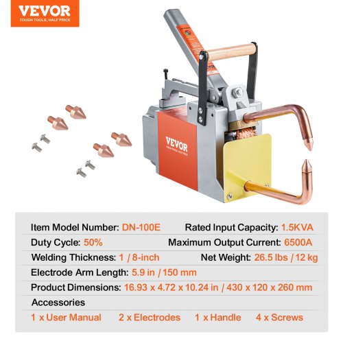 Portable Spot Welder 18inch Spot Welder Machine with 15KVA Input