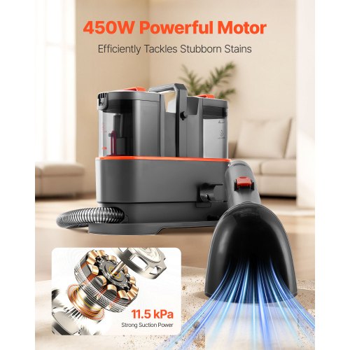 Carpet Cleaner Machine 50.72 oz Clean Water Tank 27.05 oz Dirty Water