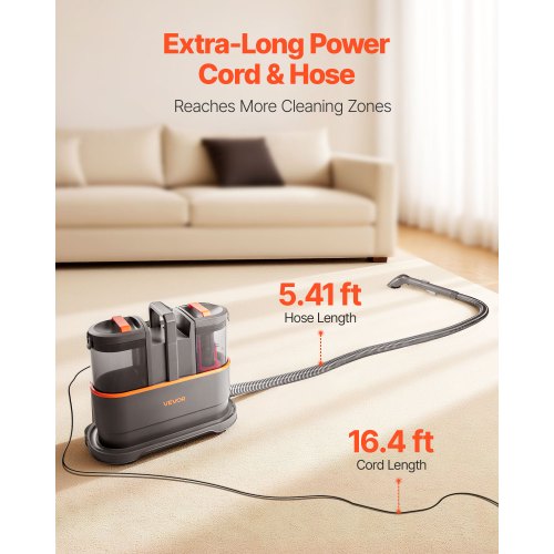 Carpet Cleaner Machine 50.72 oz Clean Water Tank 27.05 oz Dirty Water