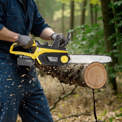 Cordless Chainsaw 20V 12Inch Brushless Chainsaw Battery Powered 40Ah
