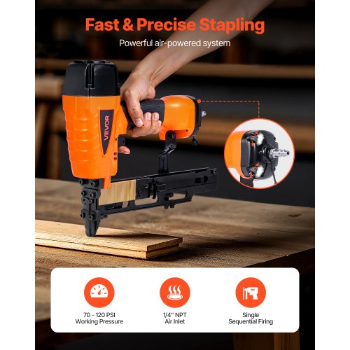 Pneumatic Staple Gun 16 Gauge 716inch Medium Crown Pneumatic Stapler 1